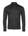 Heren Overhemd  Lange Mouwen Tee Jays 4030 Zwart